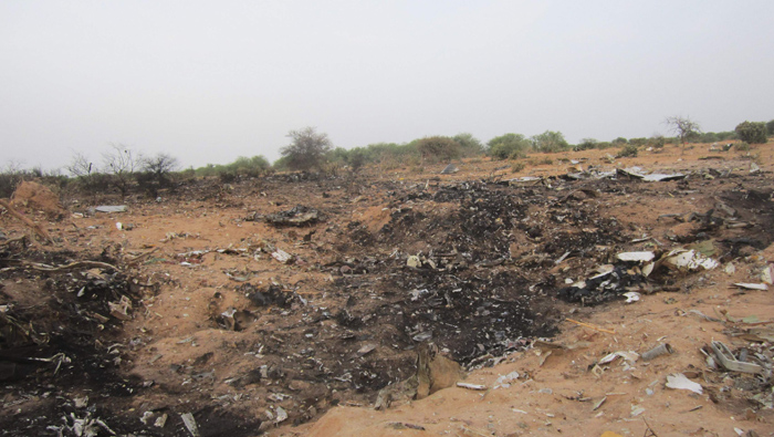 Localizan segunda caja negra del avión siniestrado en Malí.