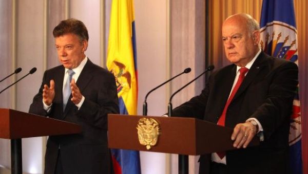 Insulza reiteró la disposición de la OEA para cooperar con Colombia. (EFE)