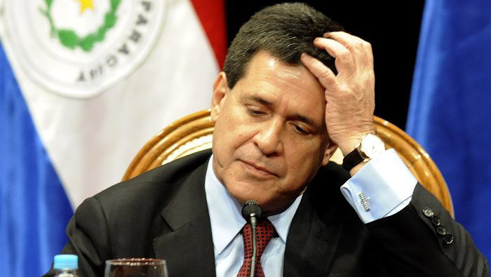 El 54 por ciento de los paraguayos considera como negativa la gestión del presidente Horacio Cartes. (Foto: AFP)