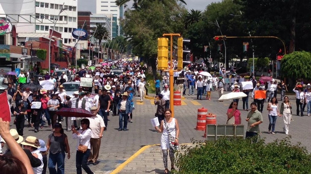 La protesta se realizó en el centro de México. (Foto: @SeleneRios)