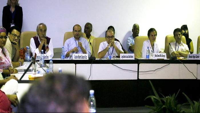 La comisión ofreció una rueda de prensa. (Foto: @FARC_EPaz)