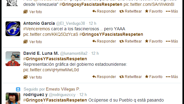 Venezolanos rechazan en Twitter injerencia de Estados Unidos