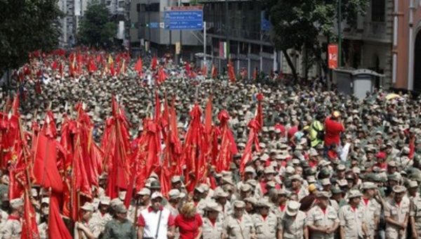 La Milicia Nacional Bolivariana forma parte de la Fuerza Armada y fue creada por el presidente Chávez (Foto: AVN)
