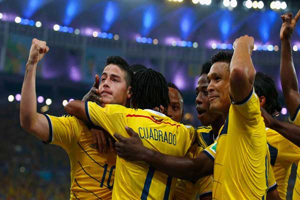 El jugador del Mónaco firmó un doblete que permite a Colombia llegar a cuartos de final en una Copa del Mundo por primera vez en su historia (Foto: FIFA)