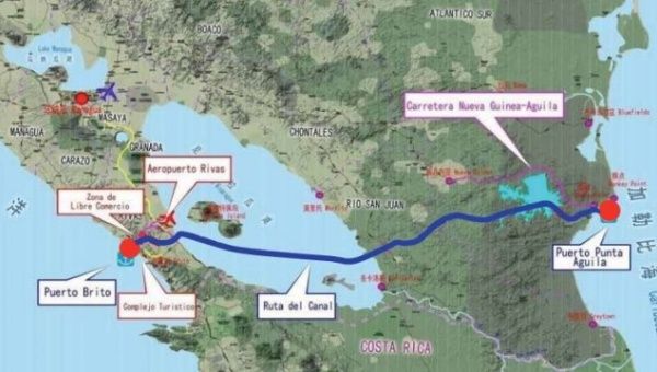 Aprobada ruta definitiva del Gran Canal Interoceánico de Nicaragua