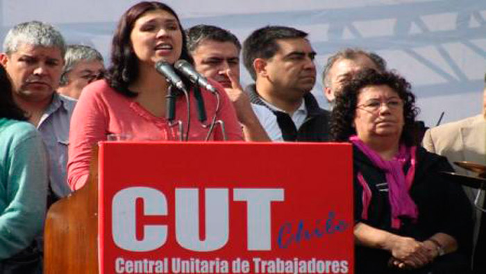 Bárbara Figueroa, presidenta de la Central Unitaria de Trabajadores (CUT) de Chile. (Foto: Agencia Uno)