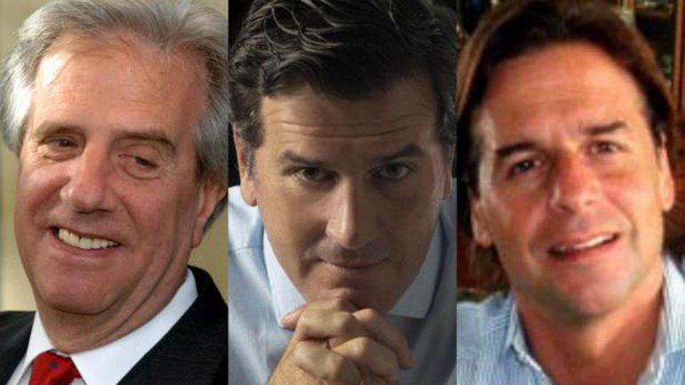 Los candidatos Tabaré Vázquez, Pedro Bordaberry y Luis Lacalle Pou se medirán por la presidencia de Uruguay (elpais.com.uy)