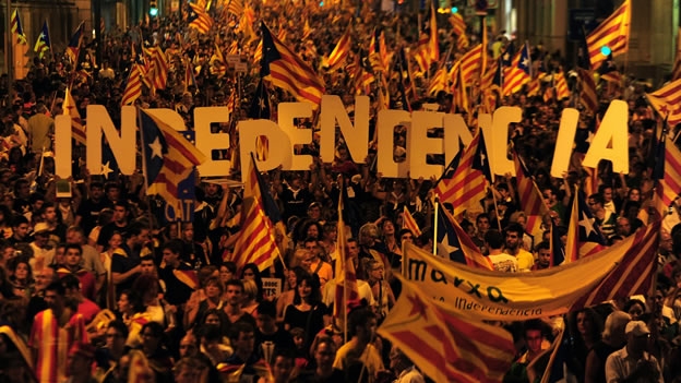 Los catalanes se han manifestado en varias ocasiones a favor de su independencia de España (AFP)