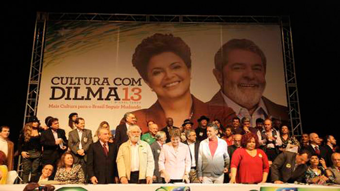 Artistas, cultores e intelectuales expresaron su apoyo a Rousseff por medio del manifiesto 