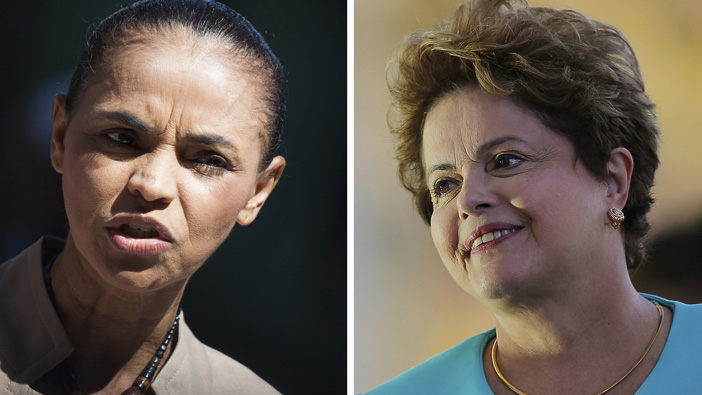 Rousseff toma siste puntos de ventaja respecto a Marina Silva. (Foto: Reuters)