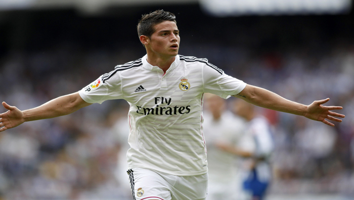 James Rodríguez suma tres goles con el Real Madrid, uno en la Supercopa de España, otro en Champions League y en la Liga española (Foto: Reuters)