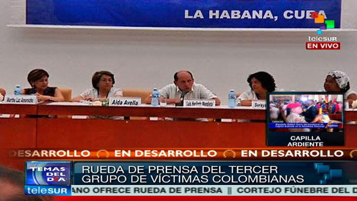 Víctimas del conflicto colombiano piden la paz como reivindicación