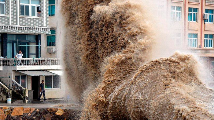 El tifón Vongfong causó miles de destrozos tras su paso por la isla Okinawa. (Dailymail)