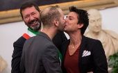 Los 16 matrimonios homosexuales fueron registrados en Roma este sábado.(Foto: EFE) 