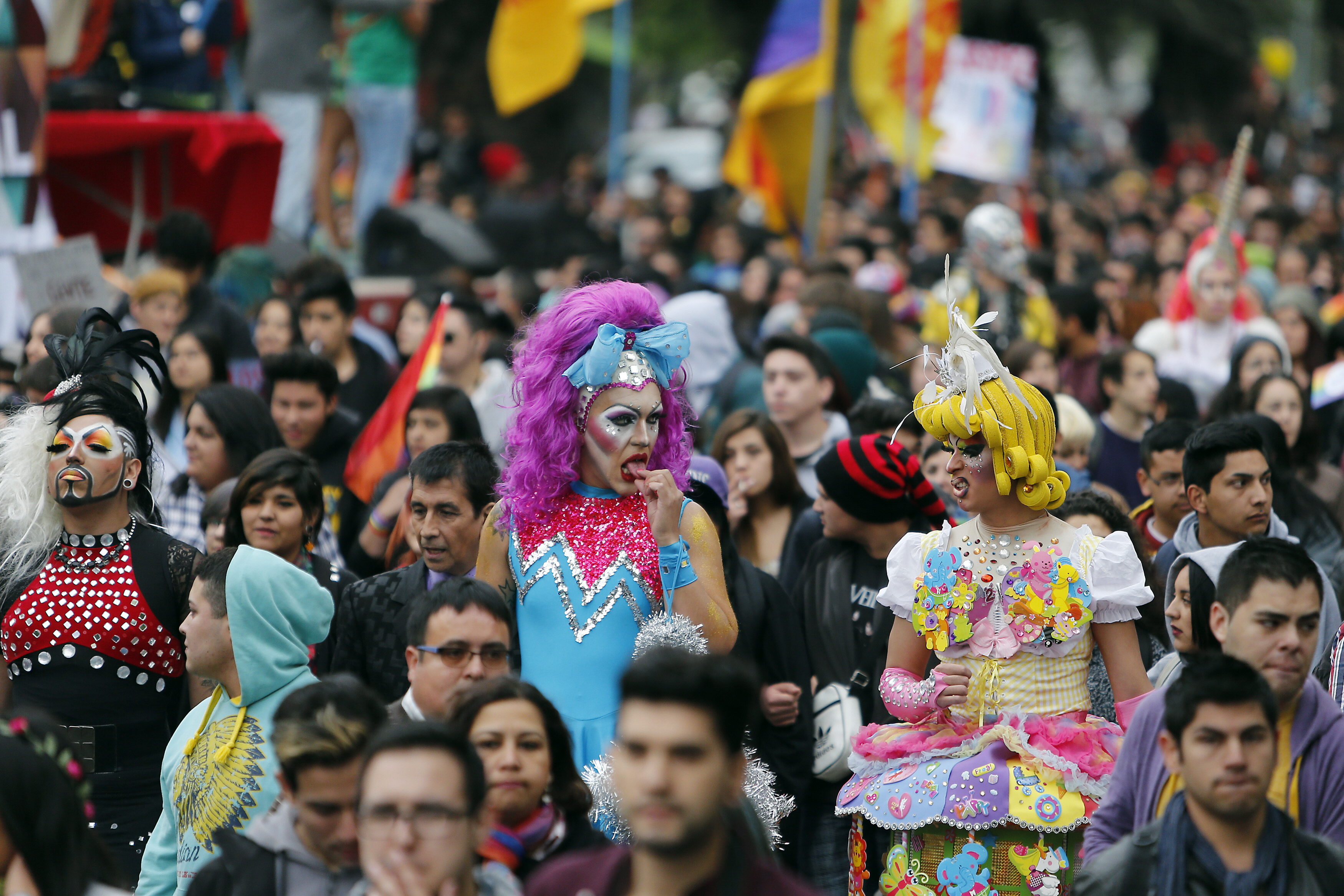 Así marcharon en Chile por el respeto a la diversidad sexual