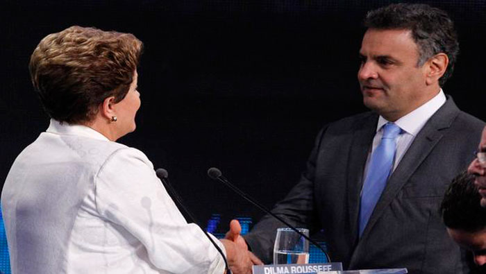 Rousseff supera a Neves en las encuestas previas al balotaje (Foto:@JornalOGlobo)
