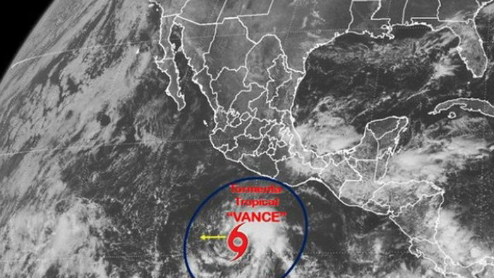 Las autoridades meteorológicas mostraron el trayecto de Vance. (Foto: Conagua)