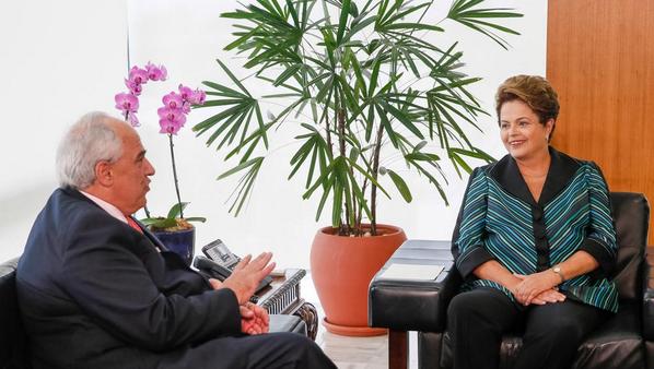 Samper y Rousseff se reunieron este lunes en el Palacio de Planalto. (Foto: @ernestosamperp)