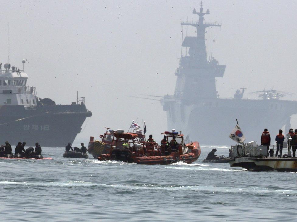 El rescate del buque Sewol, cuyo hundimiento en abril causo la muerte de 304 personas, también se llevó la vida de dos de los buzos que participaban en las operaciones. (Foto: EFE)