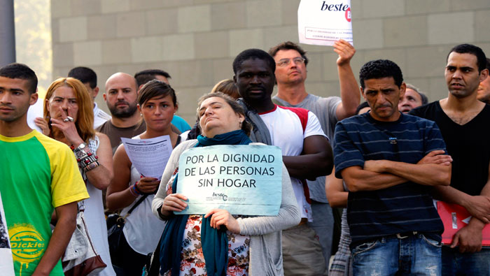 Varios sectores de España han protestado contra la exclusión social. (Foto: EFE)