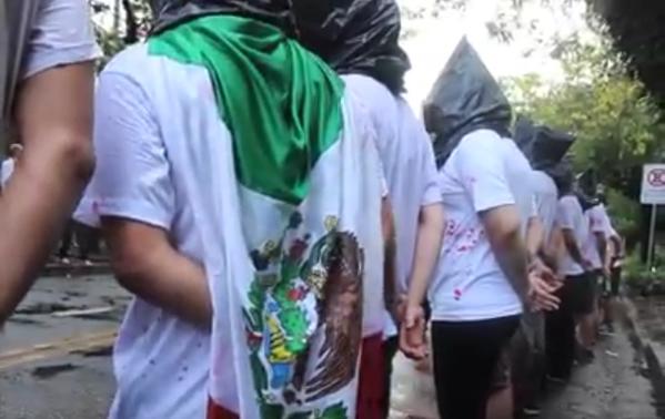Protestaron en Brasil por los estudiantes desaparecidos en Iguala