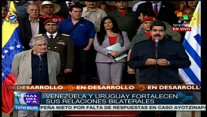 Los mandatarios suramericanos sostuvieron una reunión de dos horas en el Palacio de Miraflores, en Caracas.