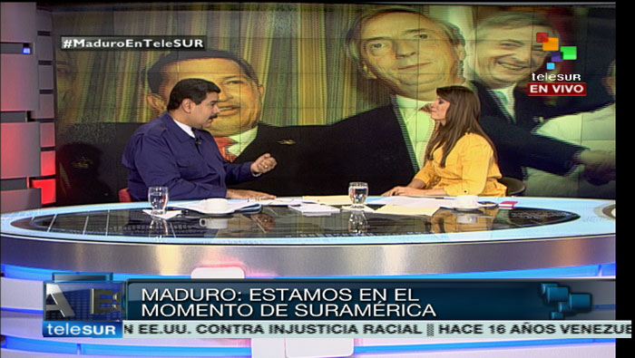 Nicolás Maduro en entrevista exclusiva para teleSUR.