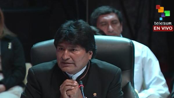 Evo Morales aseguró que el ALBA condena el saqueo de los recursos naturales.