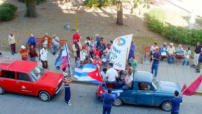 El pueblo de Villa Clara (en el centro de Cuba) celebra el restablecimiento de relaciones con EE.UU.