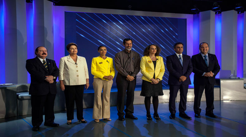 Dilma Rousseff se midió en la primera vuelta electoral con otros 10 candidatos.