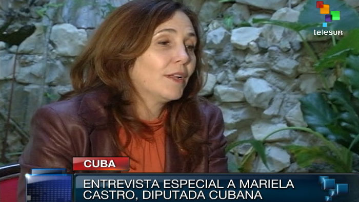 La diputada cubana Mariela Castro se siente muy feliz por la liberación de los cinco héroes cubanos. (Foto: teleSUR)