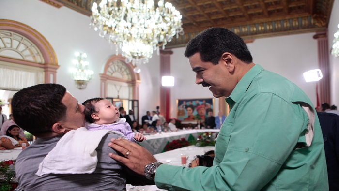 Maduro abogó por el disfrute de una navidades en paz en Venezuela.