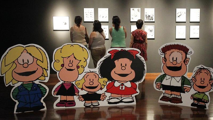 Mafalda llegó al Festival de Teatro “Santiago a Mil”.
