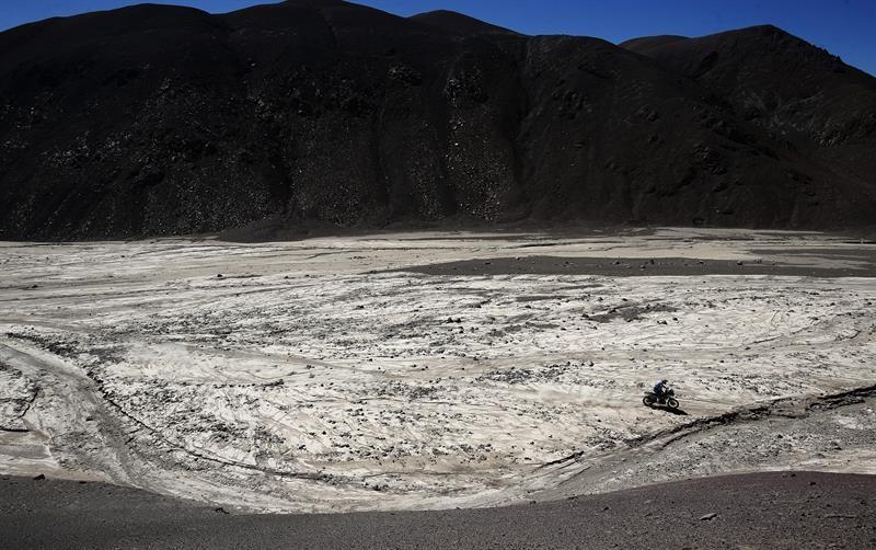 Parte de los espacios donde se lleva cabo el Rally Dakar 2015 en Antofagasta (norte de Chile).