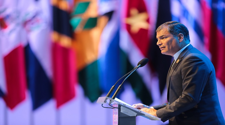 El presidente de Ecuador, Rafael Correa aseguró que el neocolonialismo debe ser intolerable en América Latina y el Caribe.
