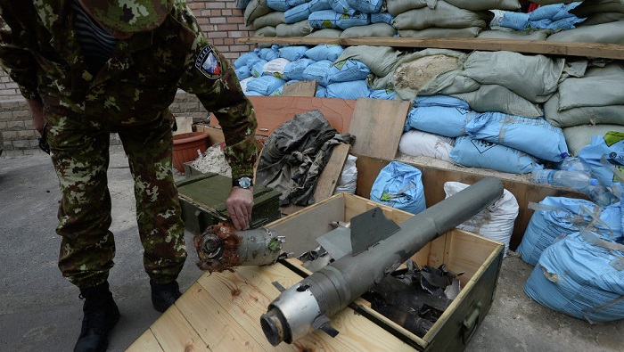 Los enviados de la OSCE determinaron que en las estructuras afectadas habían municiones de bombas de racimo.
