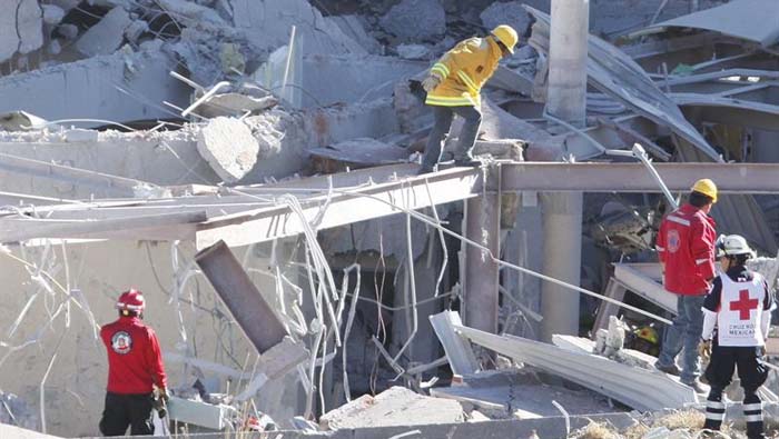 Parte de la infraestructura del Hospital Materno Infantil de Cuajimalpa quedó destruida tras la explosión.