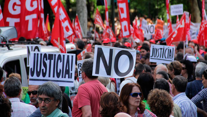 Españoles se expresan en contra de la Ley Mordaza