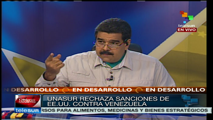 El presidente venezolano condenó los planes de EE.UU. contra su Gobierno constitucional. (Foto: teleSUR)