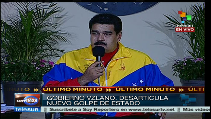 Maduro informó del desmantelamiento de un golpe de Estado contra Venezuela.