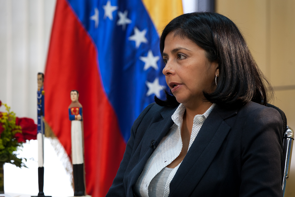 La canciller Delcy Rodríguez pidió respeto para Venezuela.