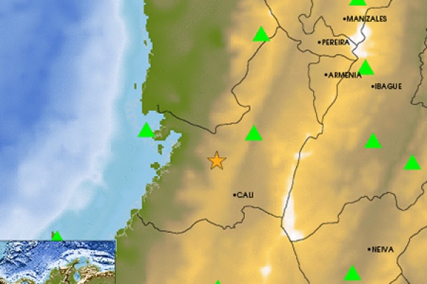 El temblor tuvo como epicentro el municipio Argelia, departamento del Valle del Cauca.