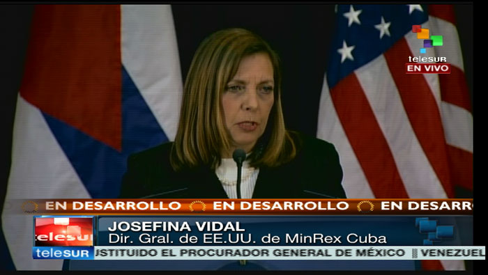 Josefina Vidal, directora general para EE.UU. del ministerio de Relaciones Exteriores de Cuba.