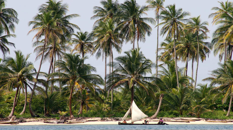 Famoso por sus playas de arena blanca y aguas transparentes, el archipiélago de San Blás, en Panamá, es un conjunto de 365 pequeñas islas e islotes.