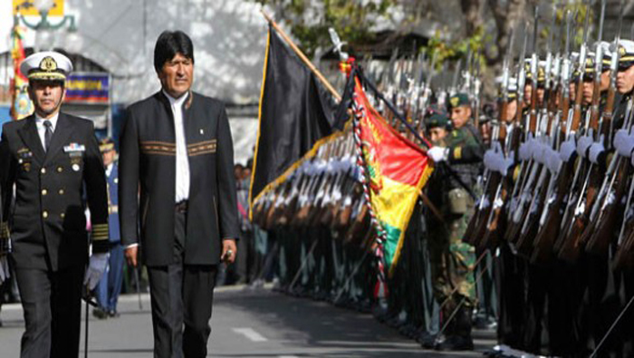 El mandatario boliviano, Evo Morales, tiene el apoyo del sector militar para la lucha antidrogas.