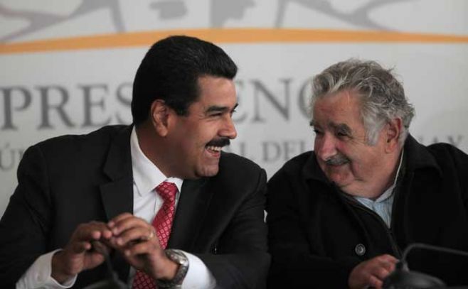Presidente de Venezuela, Nicolás Maduro con el expresidente uruguayo, Pepe Mujica