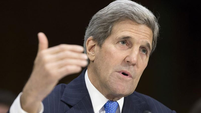 El secretario de Estado norteamericano, John Kerry, señala que el diálogo es la vía para poner fin al conflicto.