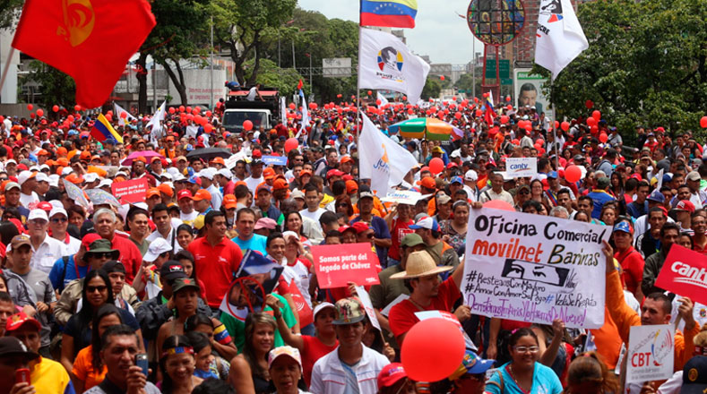 "Con Maduro Venezuela se restea", era una de las consignas más escuchadas. 