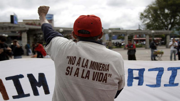 Campesinos protestan en Guatemala contra proyectos mineros
