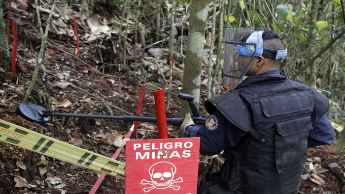 En unas seis semanas se comenzará la eliminación de minas antipersonal en Colombia.